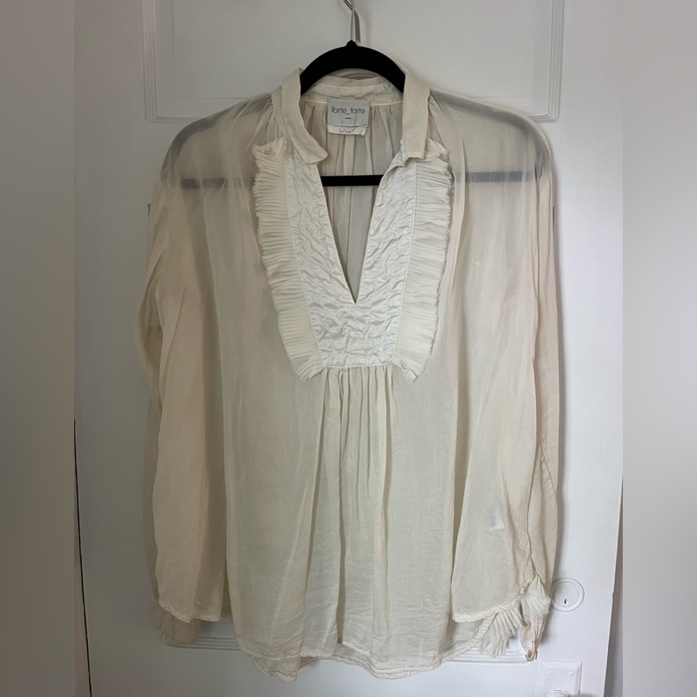 Forte forte cotton silk voile top